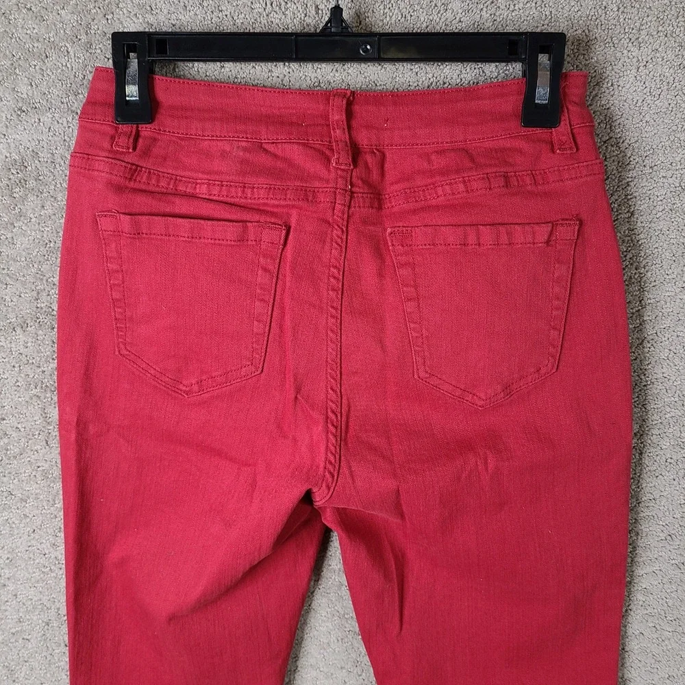 K Jordan Jeans‎ Womens Size 8 Red Skinny Fit Cotton Blend Casual Denim Pants
